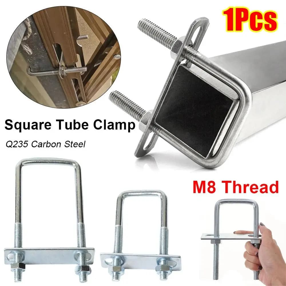 Pince à Tube carré M8 en acier au carbone Q235 galvanisé Durable