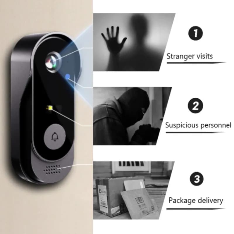 Tuya WIFI caméra sonnette HD vidéo interphone extérieur sans fil étanche