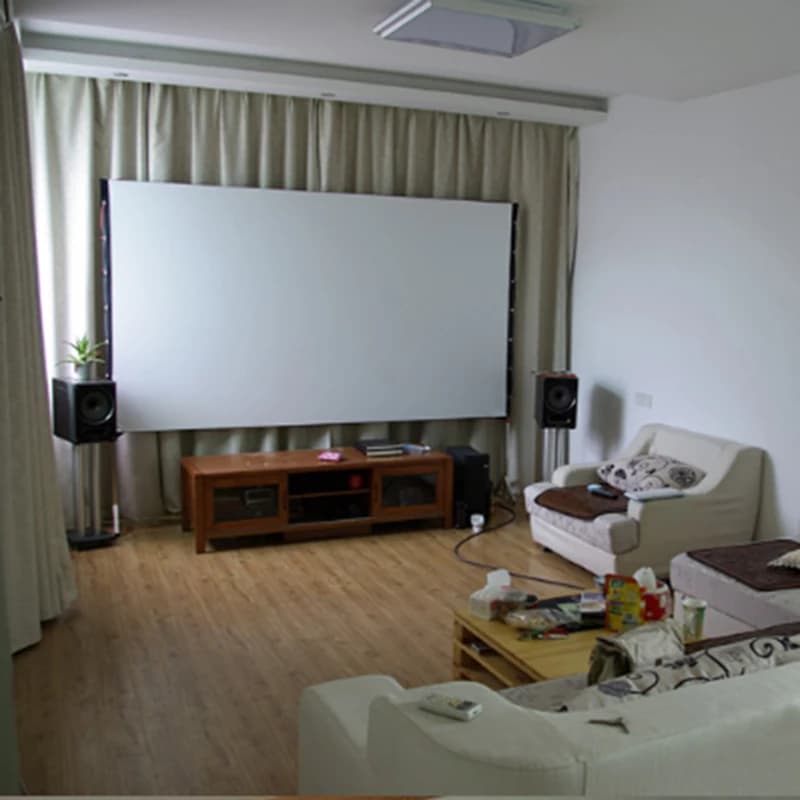 Écran de projection frontal haute luminosité, simple et portable, en tissu sans cadre, avec œillets, blanc mat, 4K