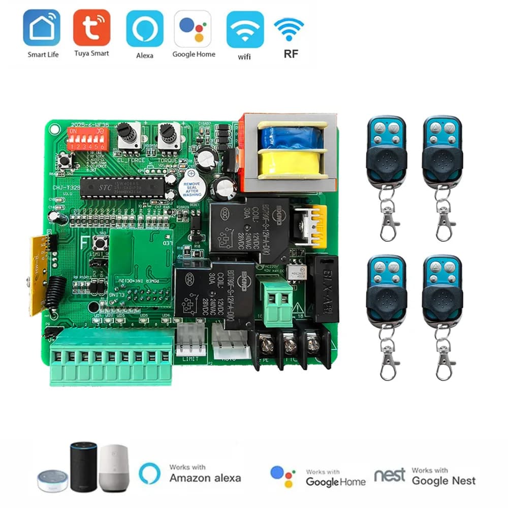 Carte de commande de moteur de portail coulissant avec application intelligente Tuya WiFi