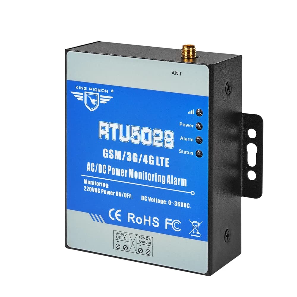 GSM 3G 4G, surveillance de l'état de la tension d'alimentation, alarme de panne de courant, alerte SMS, Support Modbus TCP et RTU