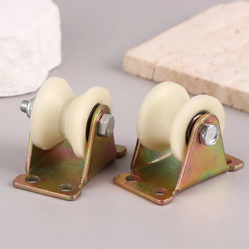 NOUVEAU Roulement à rouleaux rainurés en nylon V/U avec support 30mm 50mm pour porte