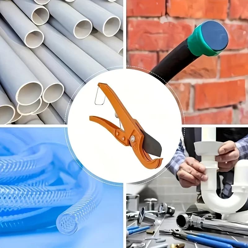 1 pièce Coupe-tuyaux PVC robuste et ergonomique, Cisaille à tuyaux pour PVC, PU, PP, PE, Outil à main pour plombier