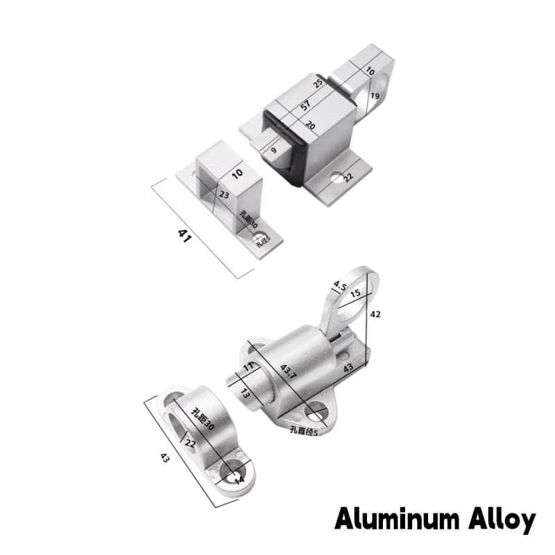 Loquet à ressort automatique en alliage d'aluminium