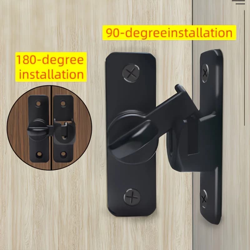 Serrure de porte antivol - 90 ° /180 ° Goupille coulissante réglable