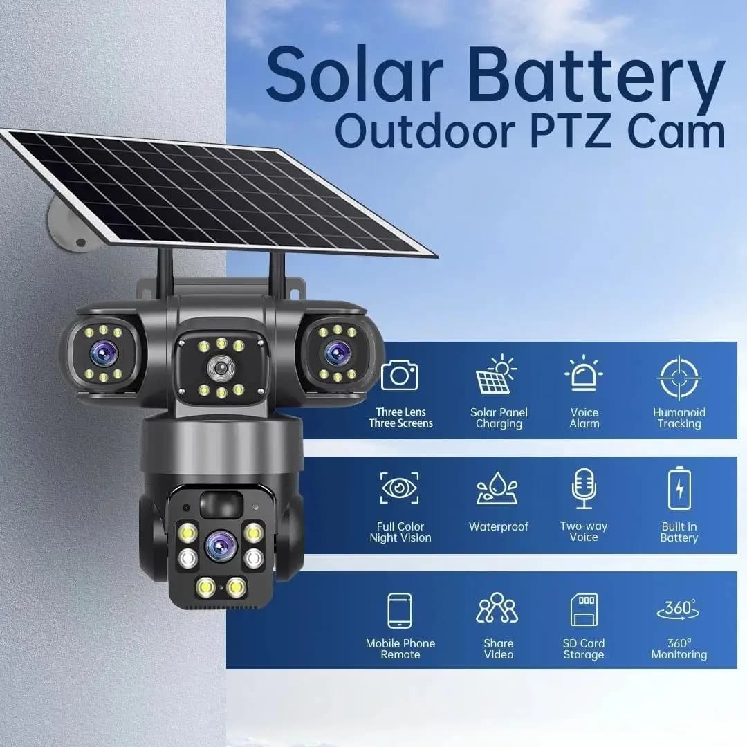 Caméra IP PTZ à trois objectifs 15MP 8K