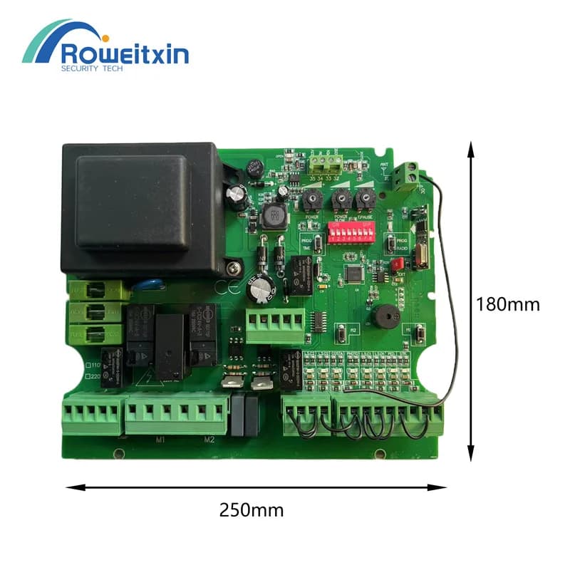 PCB de porte battante/couleur 220v AC 433 Mhz modèle NC pour double moteur