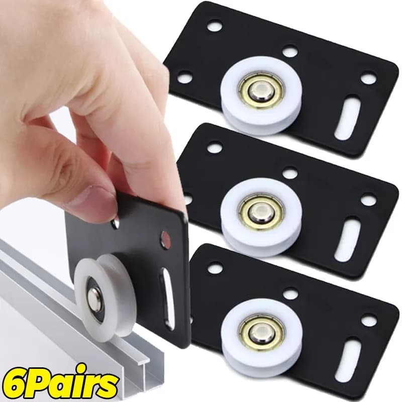 Roulettes de porte coulissante silencieuses en nylon