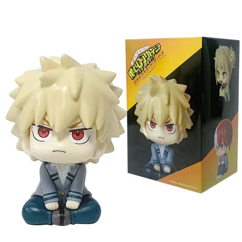 PVC | (MHA) : Tomura Shigaraki / Izuku Midoriya / Katsuki Bakugo My Hero Academia Figurine PVC Mignonne Chibi | Jouet de collection