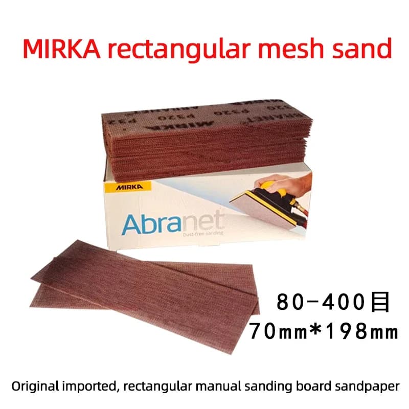 Mirka – papier de verre à mailles rectangulaires 70 × 198mm, flocage de mastic de tôle de voiture, maille de meulage, grain 80-400