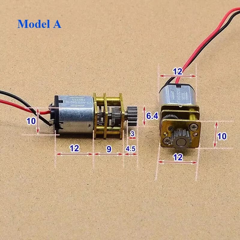 Micro boîte de vitesses entièrement en métal N10, moteur à engrenages, moteur à engrenage, arbre en D, DC 3V-6V, vitesse lente pour voiture robot, serrure électrique