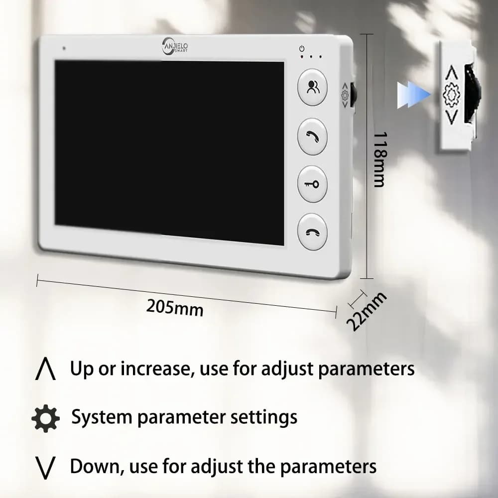 Anjielo 2/3/4 unité multi-appartements interphone vidéo sonnette avec carte RFID déverrouiller 7 pouces 4 fils système de visiophone