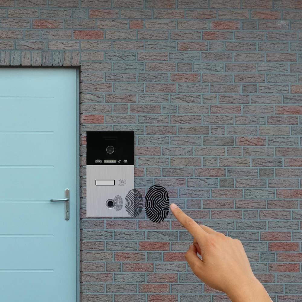 Jeatone 7 pouces Wifi interphone vidéo sonnette Tuya caméras pour appartement moniteur caméra Unitd avec empreinte digitale RFIC carte déverrouiller
