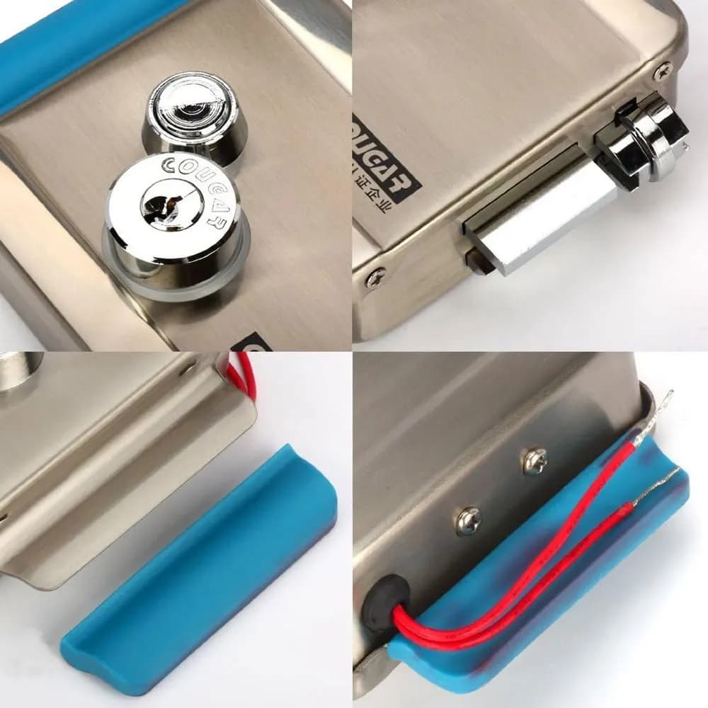 Serrure de porte électronique électrique DC 12V en acier inoxydable