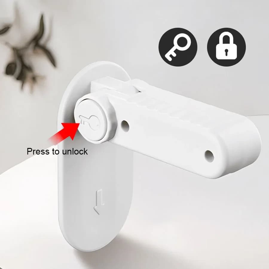 Serrure de tige de porte en plastique