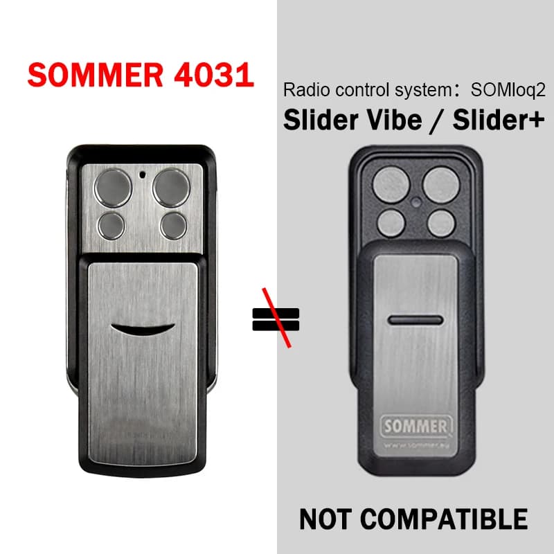 Nouvelle télécommande de garage SOMMER 4031 TX08-868-4 868