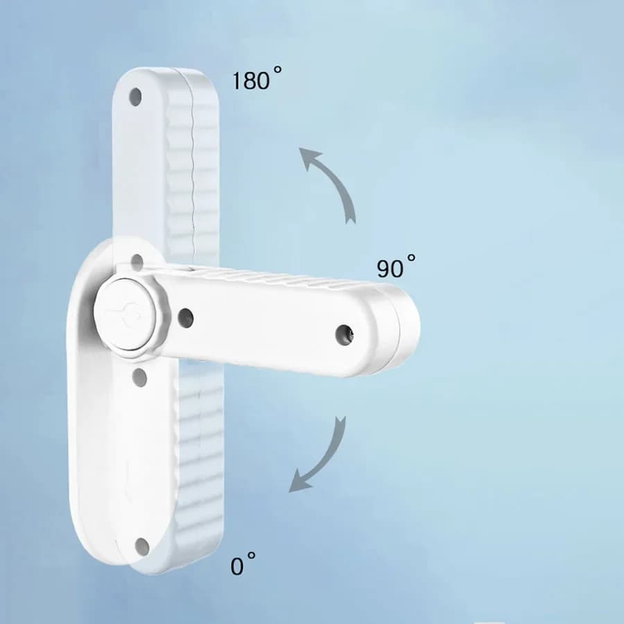 Serrure de tige de porte en plastique