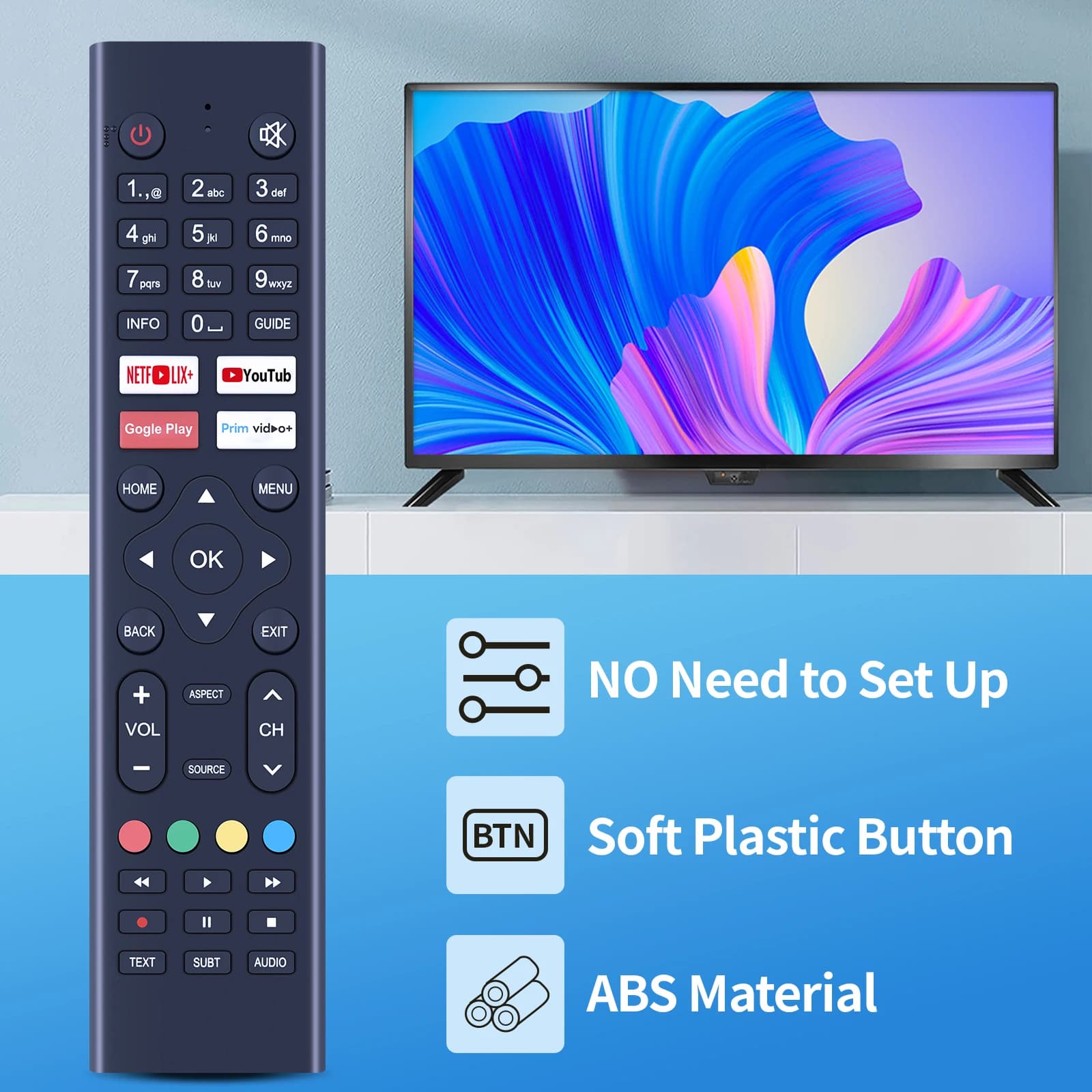 Nouvelle télécommande pour OK.ODL 40760FN-TAB.ODL 24760HN-TAB.ODL 32771HN-TAB.ODL 40761FN-TAB SMART TV