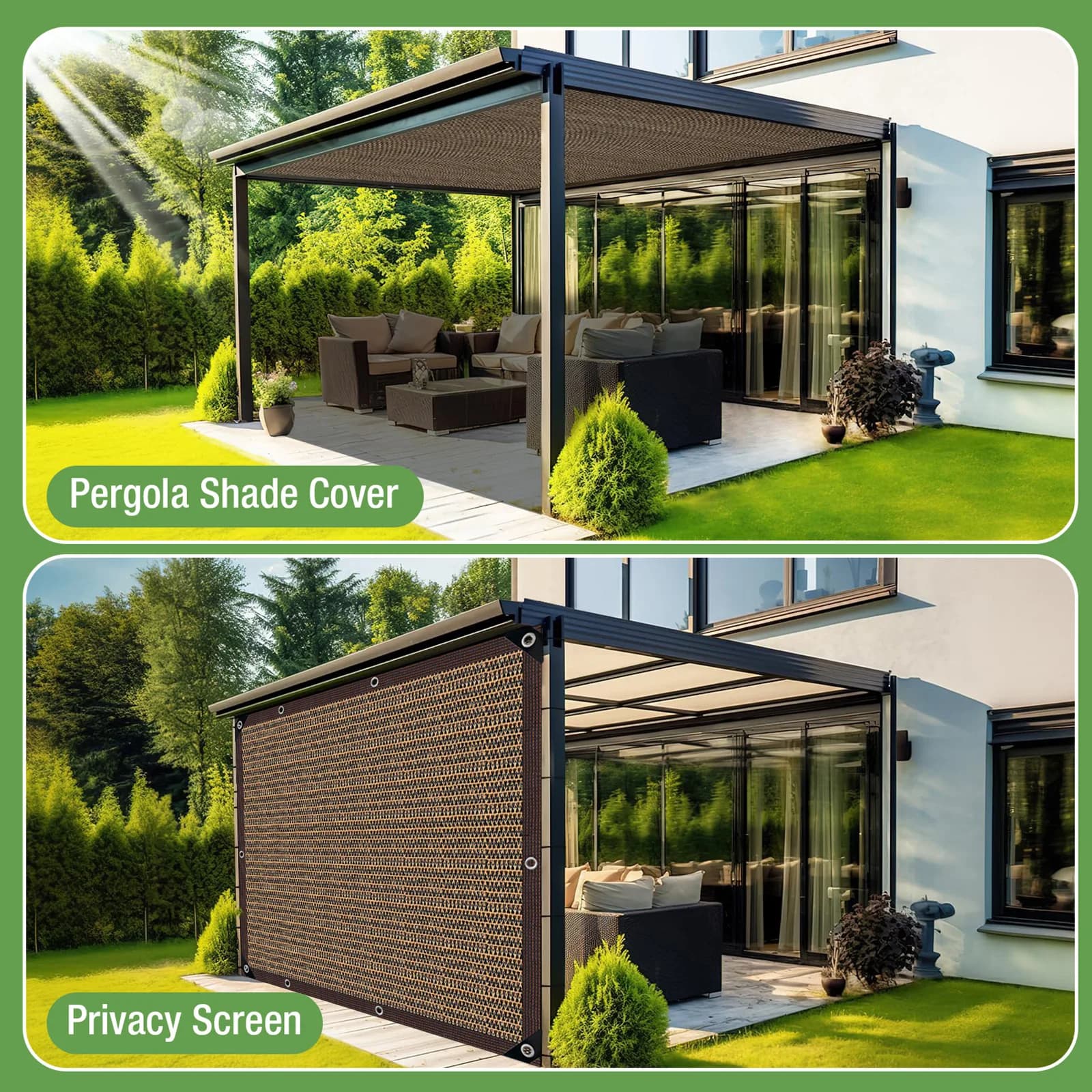 Écran de clôture connectable 100 % HDPE pour la protection de la vie privée