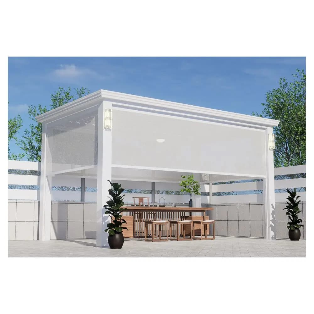 Pergola en alliage d'aluminium, pergola d'extérieur de qualité supérieure résistante au vent, abri imperméable pour cour et jardin