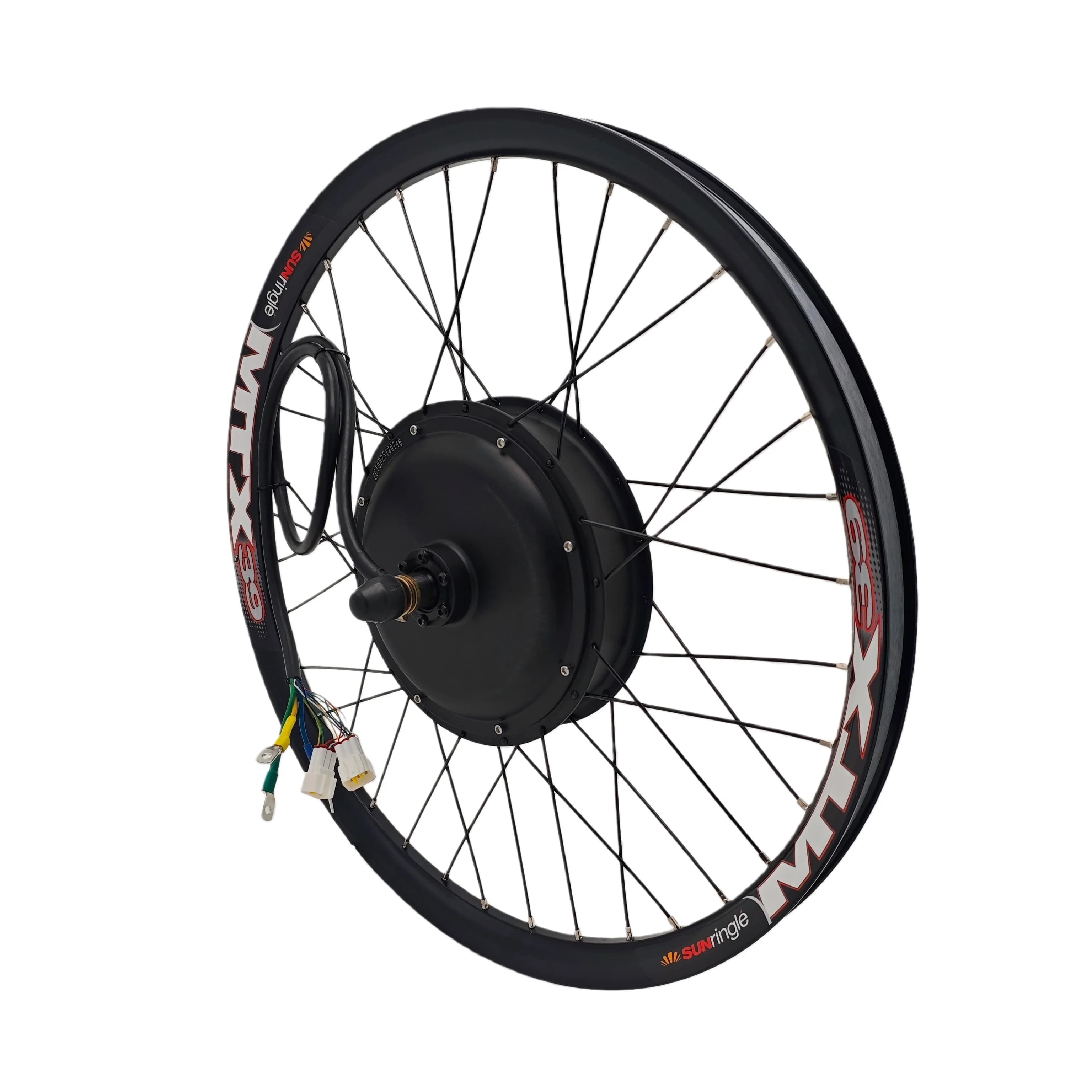 Roue arrière de vélo électrique haute puissance, moteur arrière Ebike 72V 4000W, kit jante MTX39 avec Sabvoton 80A, dropout 135mm 155mm