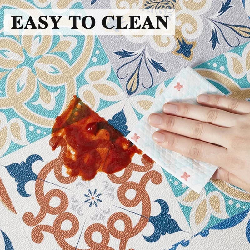 Tapis de sol de cuisine en Pvc, imperméable, en vinyle, Long, résistant à l'huile, antidérapant, personnalisé, pour la maison
