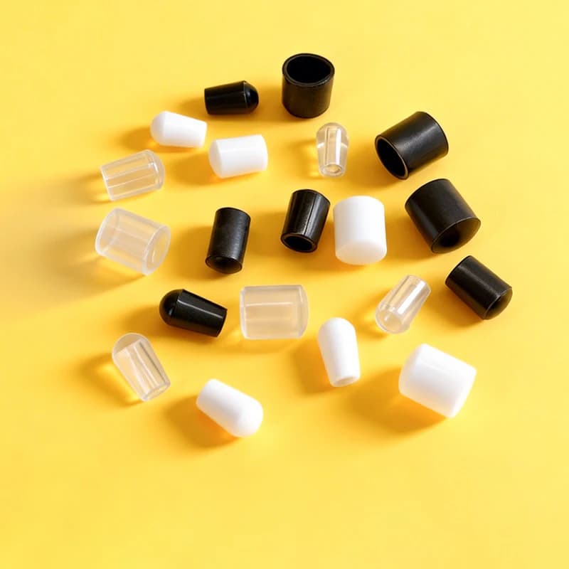 2 à 100 pièces de capuchons de protection ronds en PVC de 2
