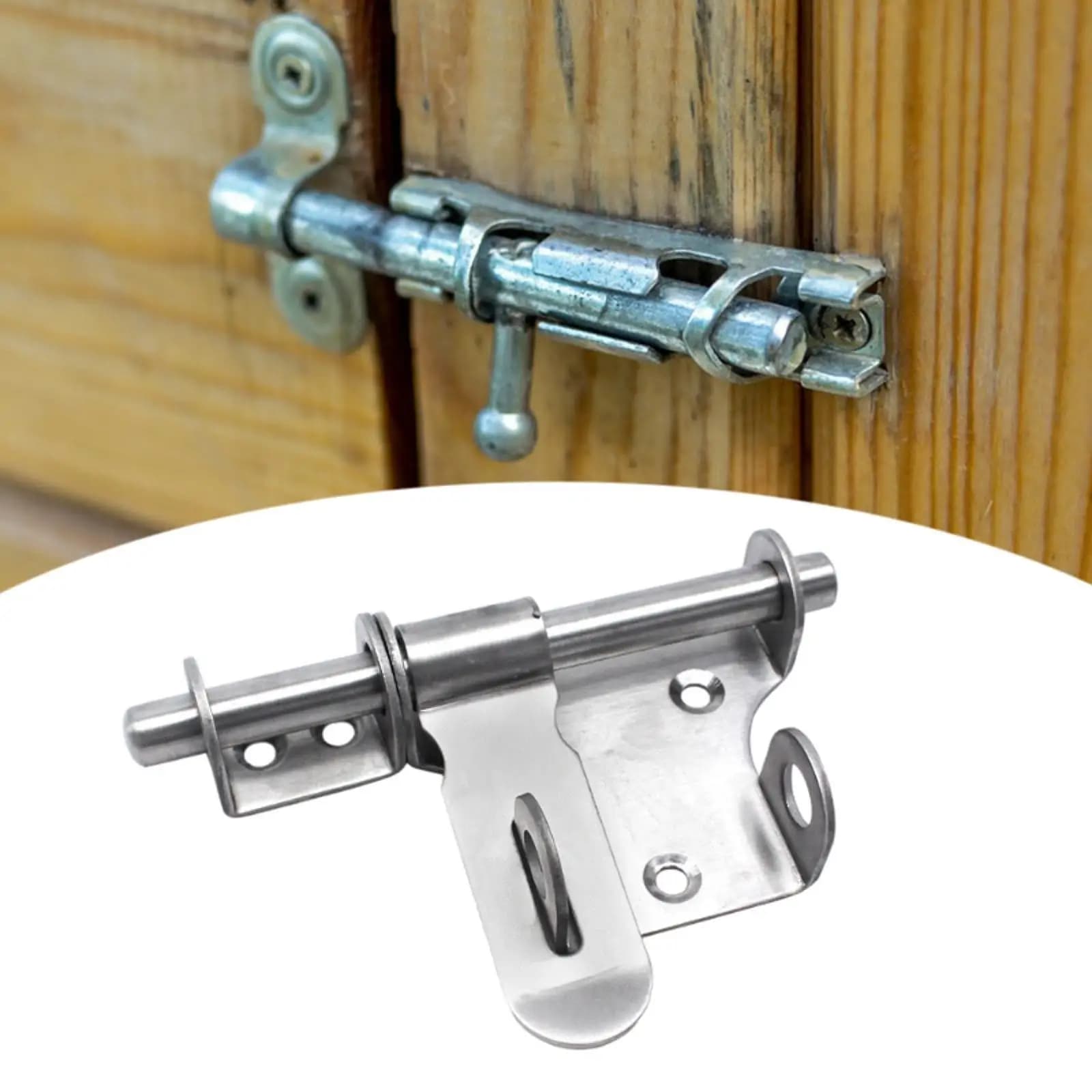 Loquet de sécurité coulissant en métal antirouille avec trou pour cadenas