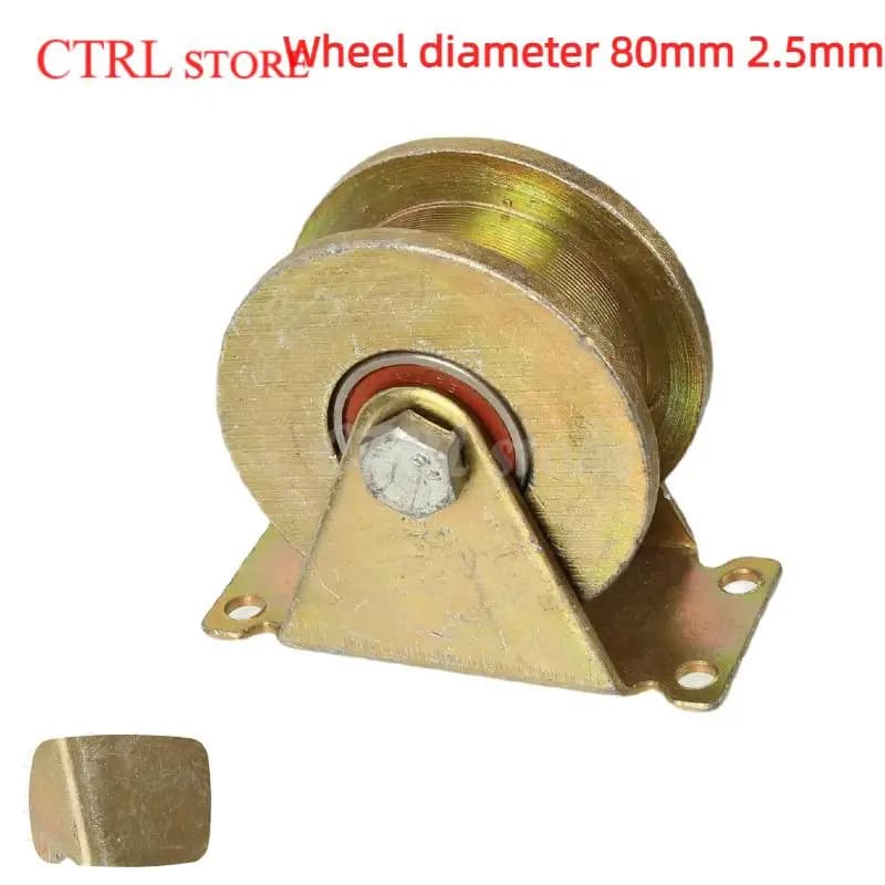Roue pivotante robuste avec support à rainure UV de 2,5 mm (diamètre 80 mm) pour clôture coulissante de patio et portail d'usine