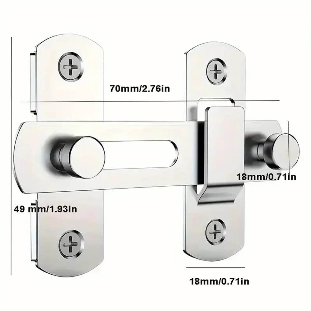 Verrous de porte coulissants en acier inoxydable