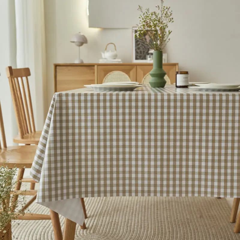 Tapis de pique-nique imprimé à carreaux, tissu de Table de campagne frais en PVC, tapis de bureau à manger, nappe rectangulaire sans lavage pour la maison