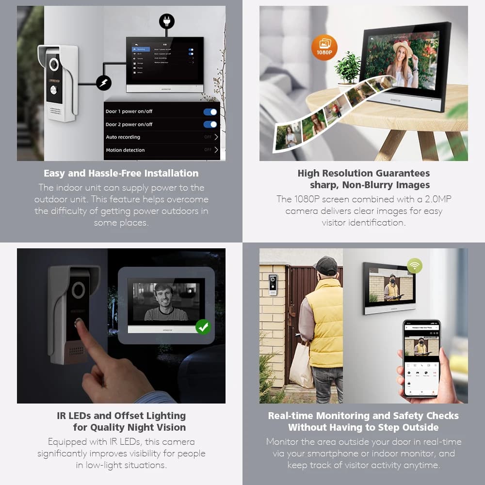 Tuya – visiophone intelligent WIFI HD 10 pouces