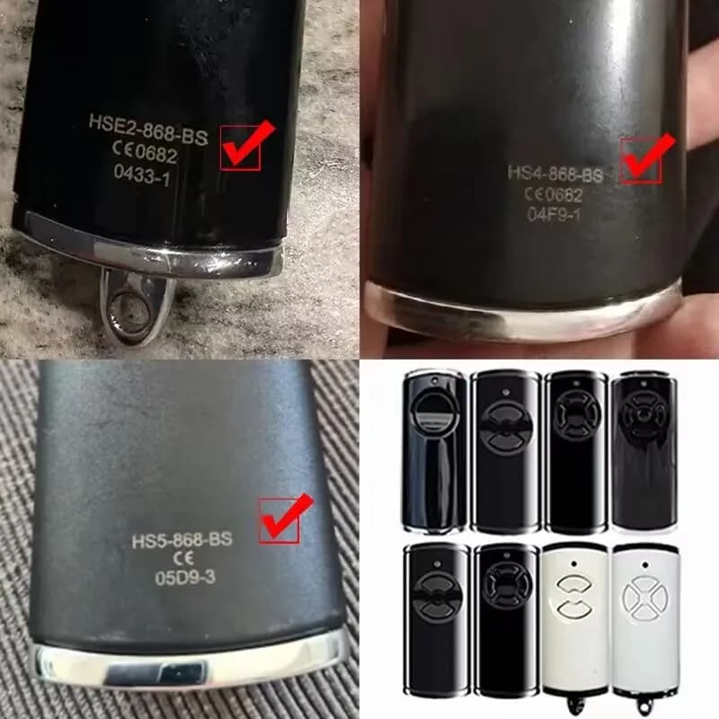 Télécommande de portail de garage portable BiSecur HSE2-868-BS HSE4-868-BS HS1-868-BS 868 MHz