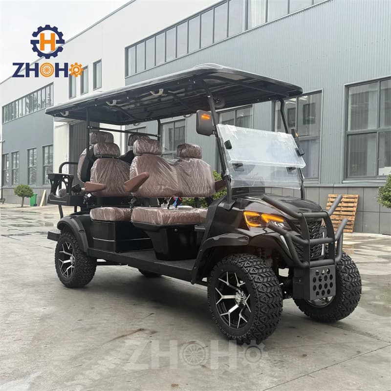 Nouveau modèle 2026 Chariot de golf électrique 48V/60V/72V, différents types, Buggy de golf tout-terrain 4x4, 6 places