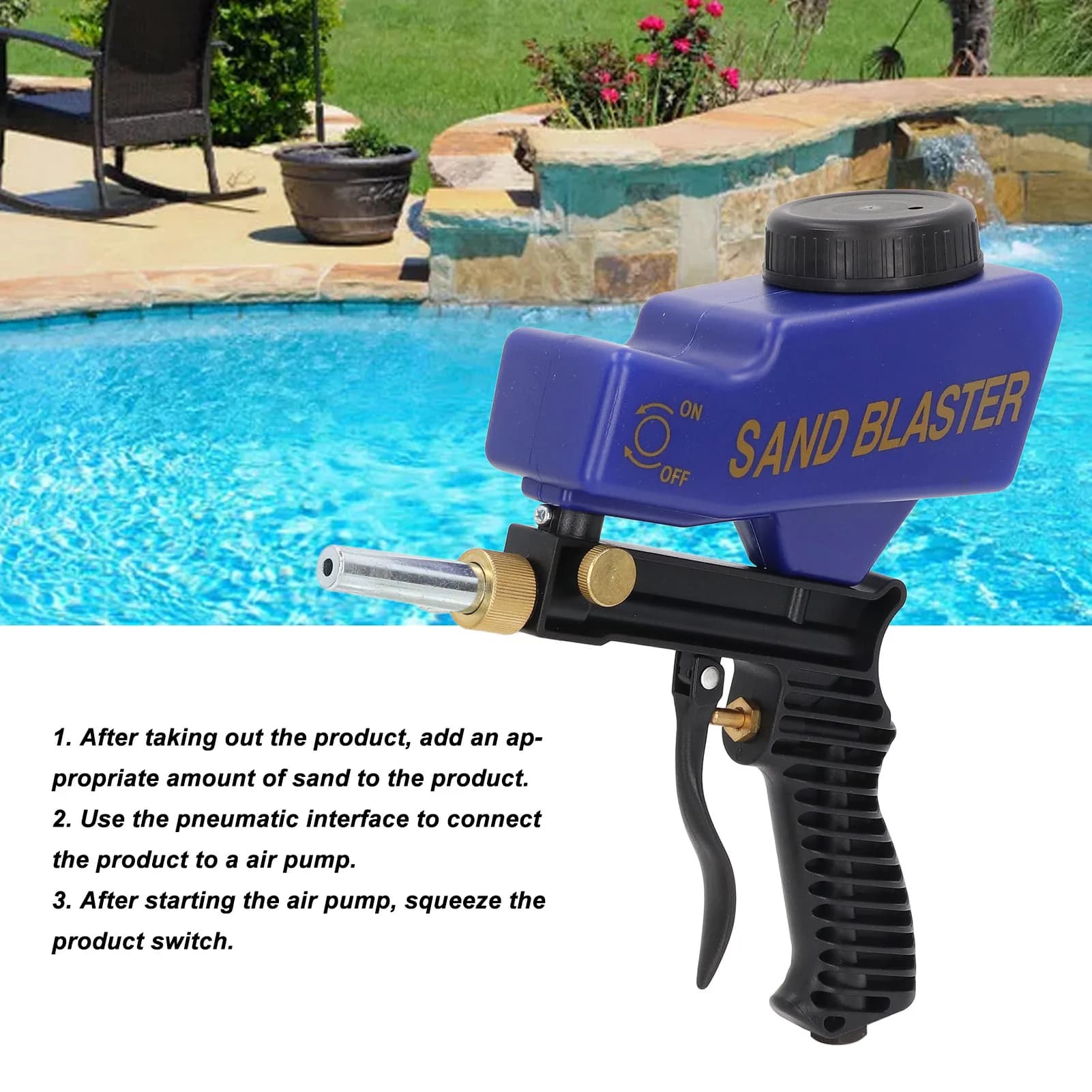 Kit de pistolet de sablage Air Sand pour le sablage et le nettoyage