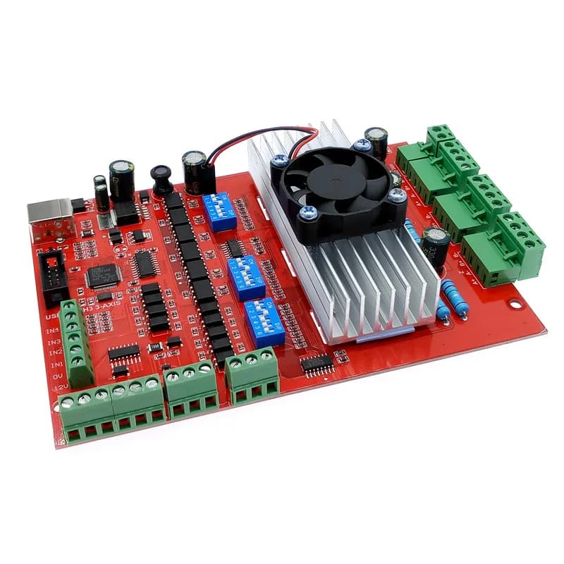 Carte de dérivation de pilote de moteur avec ventilateur MACH3 CNC USB 100Khz, Interface 3 axes, carte de pilote de contrôleur de mouvement