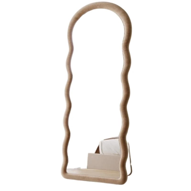 Miroir de vanité d'affichage moderne, Design de salle de bains, miroir de vanité sur pied, ornements nordiques horizontaux, accessoires de maison
