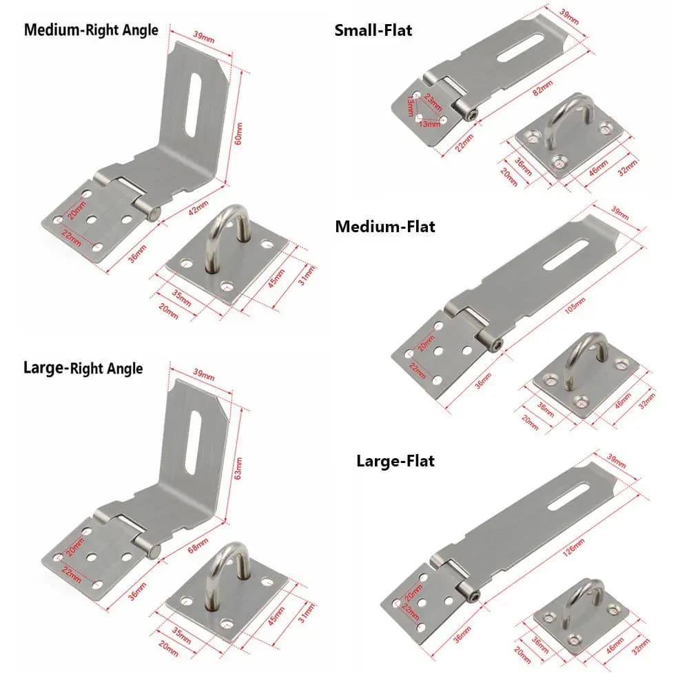 Fermoir de porte à loquet de cadenas
