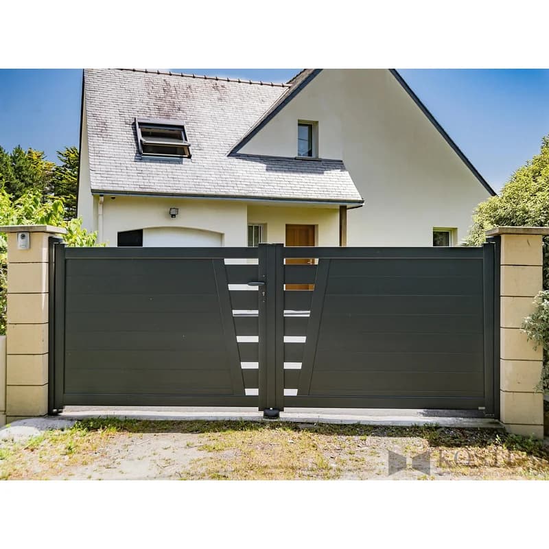 Porte battante de design moderne en aluminium