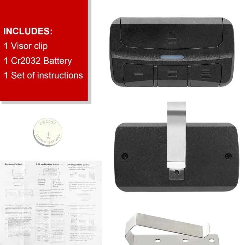 Télécommande universelle pour portes de garage, tournesol, porte linéaire Genie, 300 MHz, 310 MHz, 315 MHz, 318 MHz, 390MHz