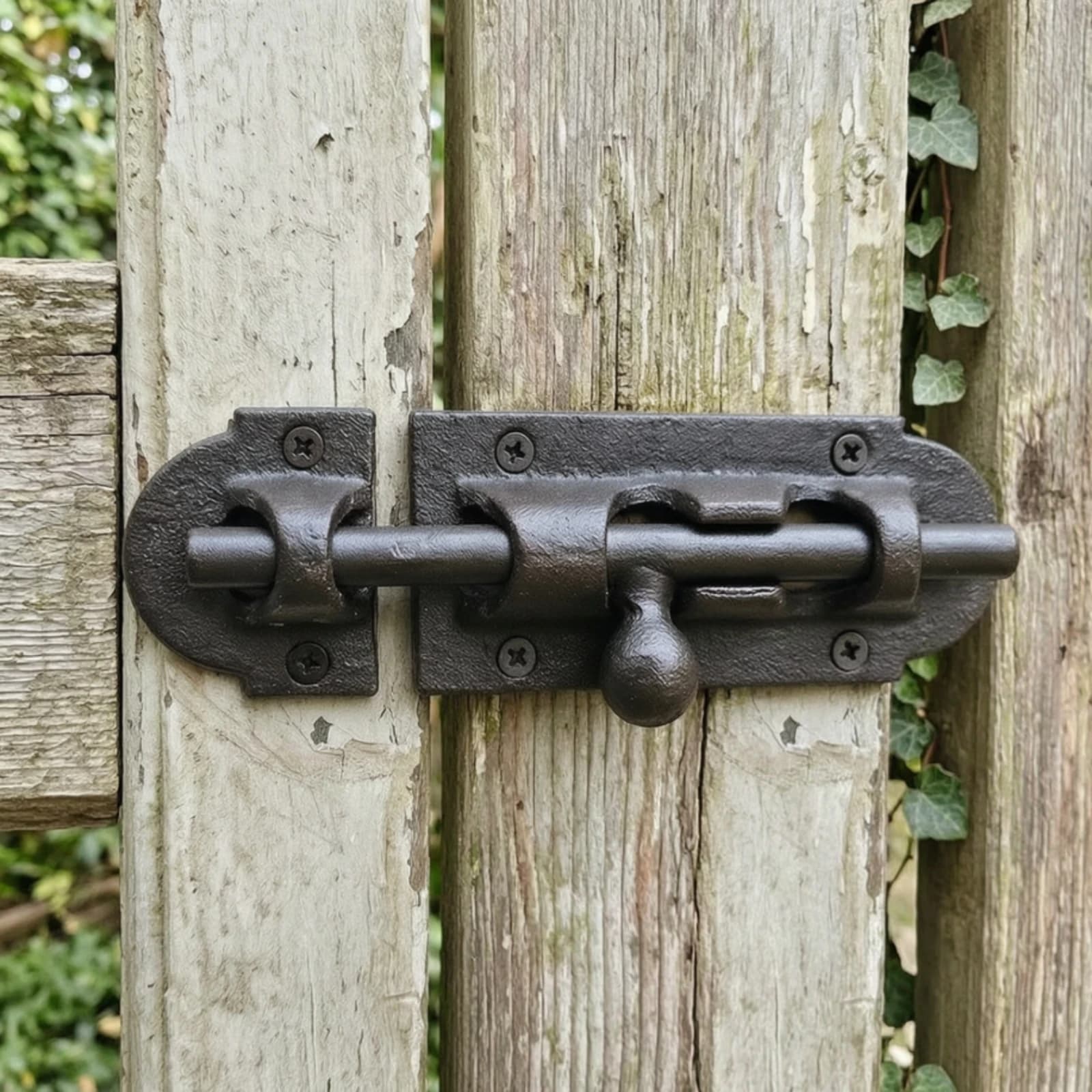 Loquet de porte coulissant de style antique, verrou de portail coulissant, quincaillerie extérieure résistante à la rouille pour propriétaires, portes en bois