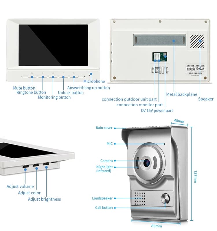 Interphone vidéo pour maison et appartement