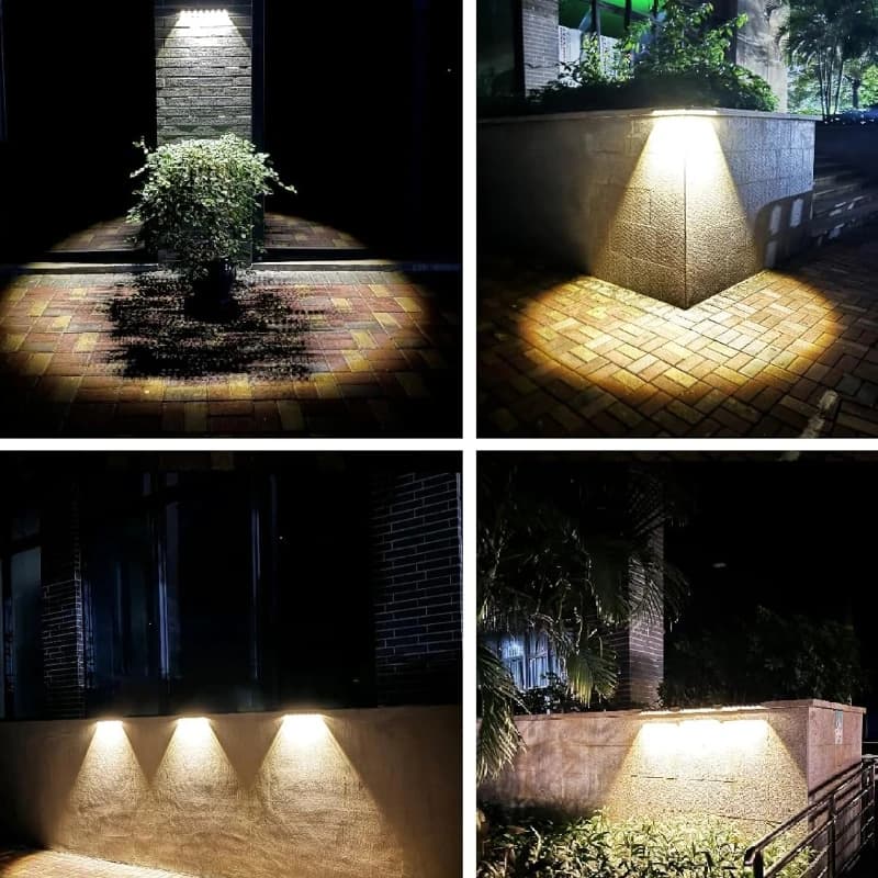 Lumières de clôture solaires, panneaux solaires d'extérieur, charge automatique, interrupteur marche/arrêt pour jardins, porches, patios, ponts, clôtures