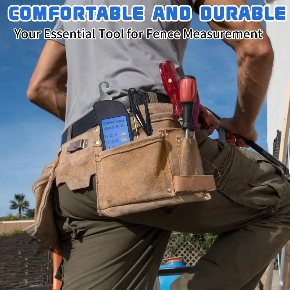 Testeur de clôture électrique portable 12KV avec affichage numérique
