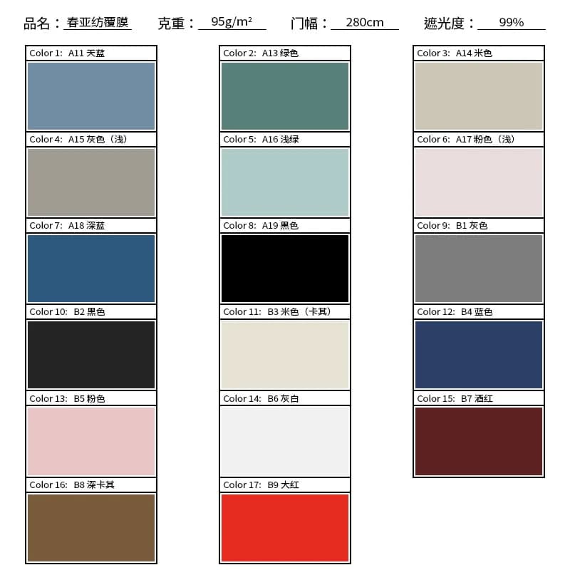 Rideau occultant complet imperméable de couleur unie, isolant thermique, fini