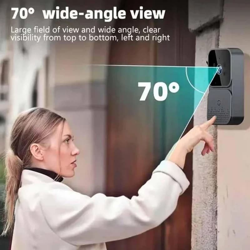 Sonnette vidéo intelligente WiFi 2.4G sans fil avec interphone
