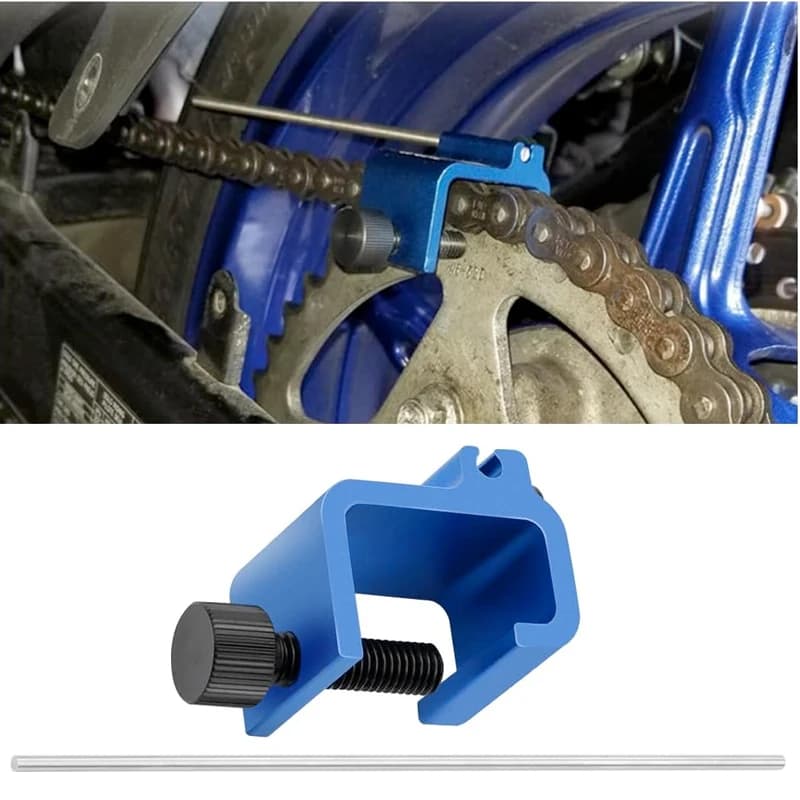 Outil d'alignement de chaîne de moto adapté aux motos, Scooters, Sport, Dirt Bike, ATV, pièces de réparation d'entretien de chaîne de cyclomoteur