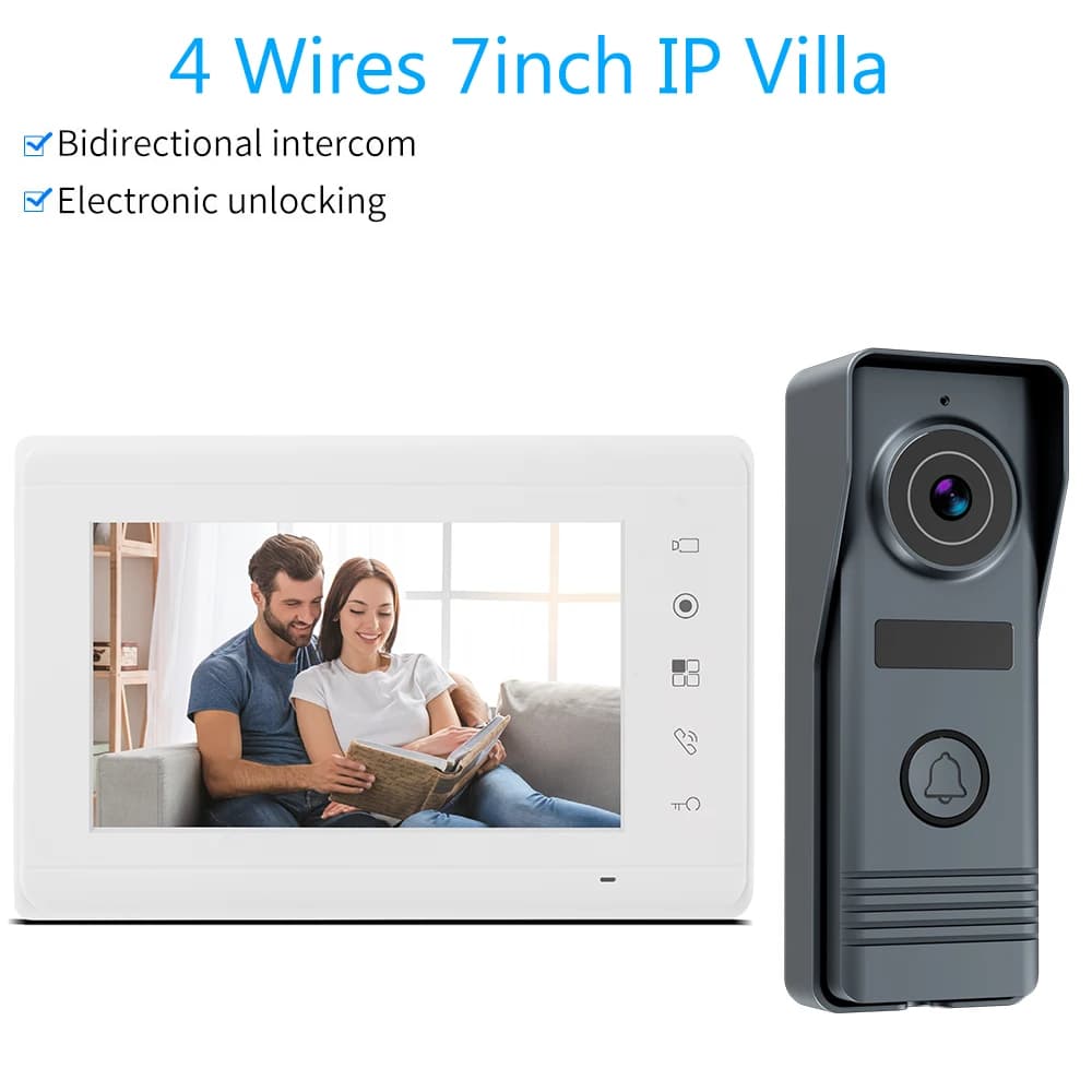 Système d'interphone vidéo filaire couleur 7 pouces