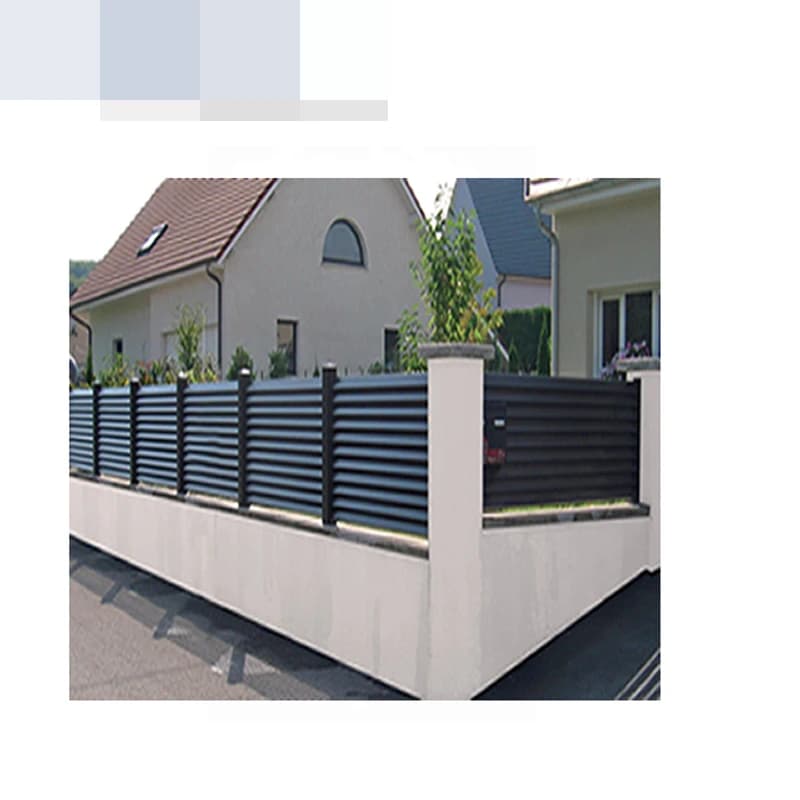 Clôture de jardin avec revêtement en poudre