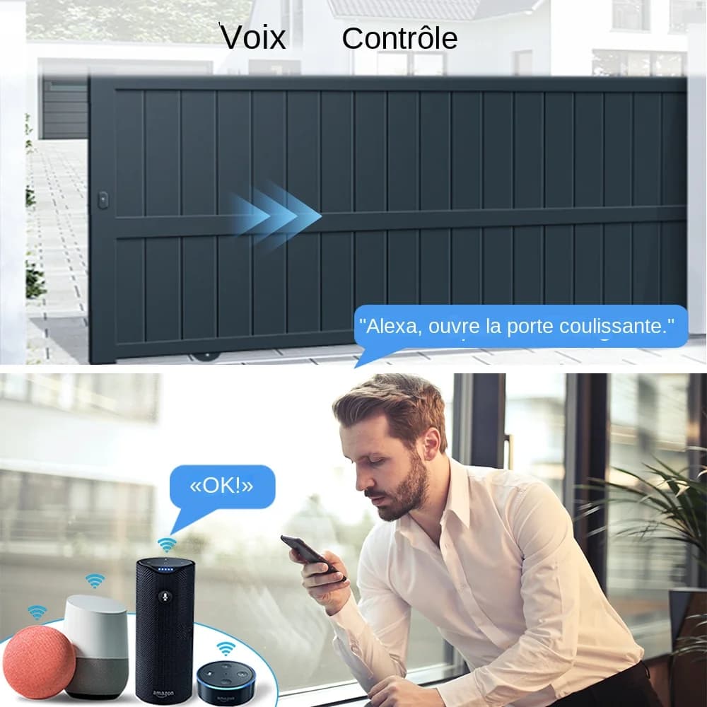 Tuya vie intelligente capteurs de porte de Garage contrôleur d'ouverture commutateur WiFi Alexa ouverture maison